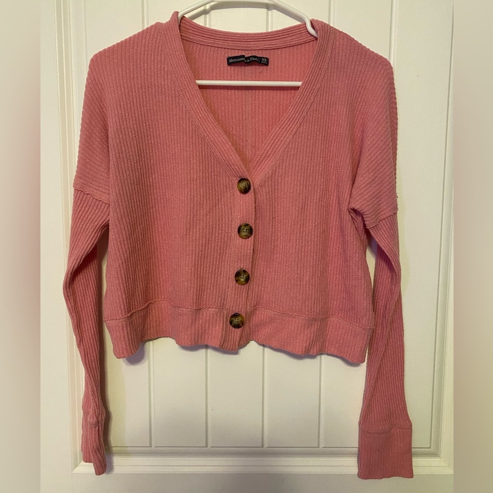 Abercrombie & Fitch Pink Sweater With Buttons